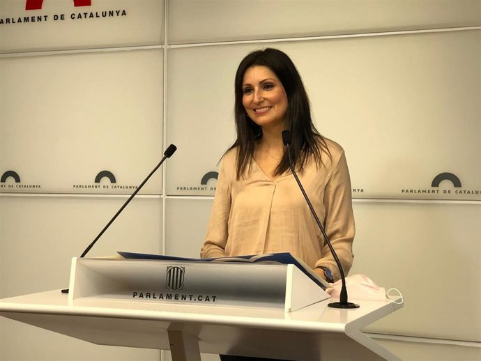 La diputada del PP en el Parlament Lorena Roldán, a 15 de marzo de 2022, en la Cámara catalana, en Barcelona.