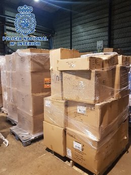 Operación contra una red internacional dedicada a estafar a empresas que ha permitido recuperar palés con mercancía.