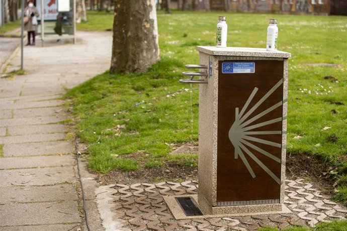 Fuente inaugurada en Santiago de Compostela, en el Camino Inglés, dentro del proyecto Life Water Way.