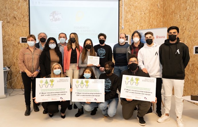 Ganadores del concurso de ideas de FP Impulso Emprende de Soria.