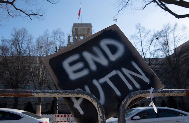 Protesta contra Vladimir Putin en Berlín