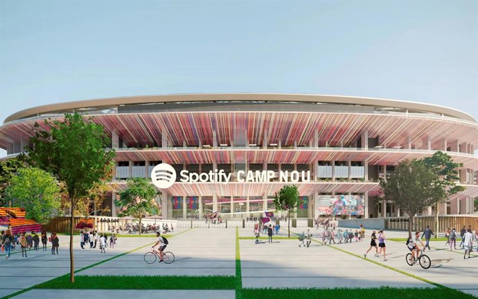 Recreació del Spotify Camp Nou, denominació de l'estadi a partir del prxim mes de juliol