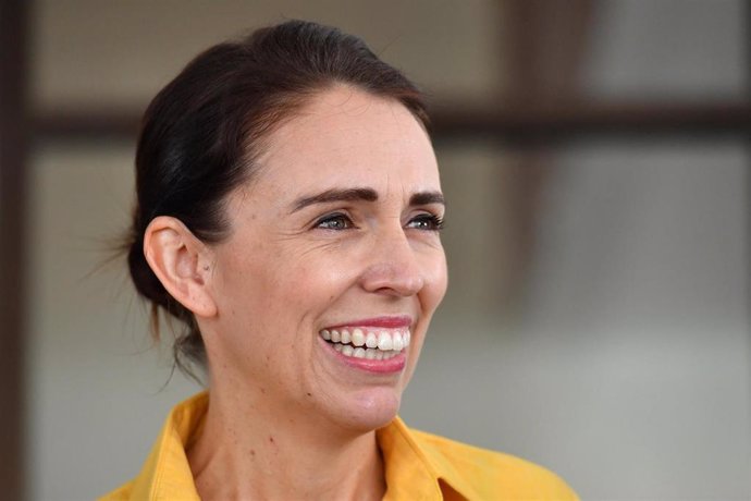 Archivo - 16 August 2019, Tuvalu, Funafuti: New Zealand's Prime Minister Jacinta Ardern attends a press conference during the Pacific Islands Forum. Photo: Mick Tsikas/AAP/dpa