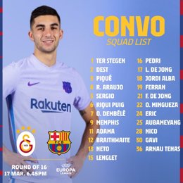 Gavi y Nico González regresan a la convocatoria del Barcelona para la 'final' de Estambul.