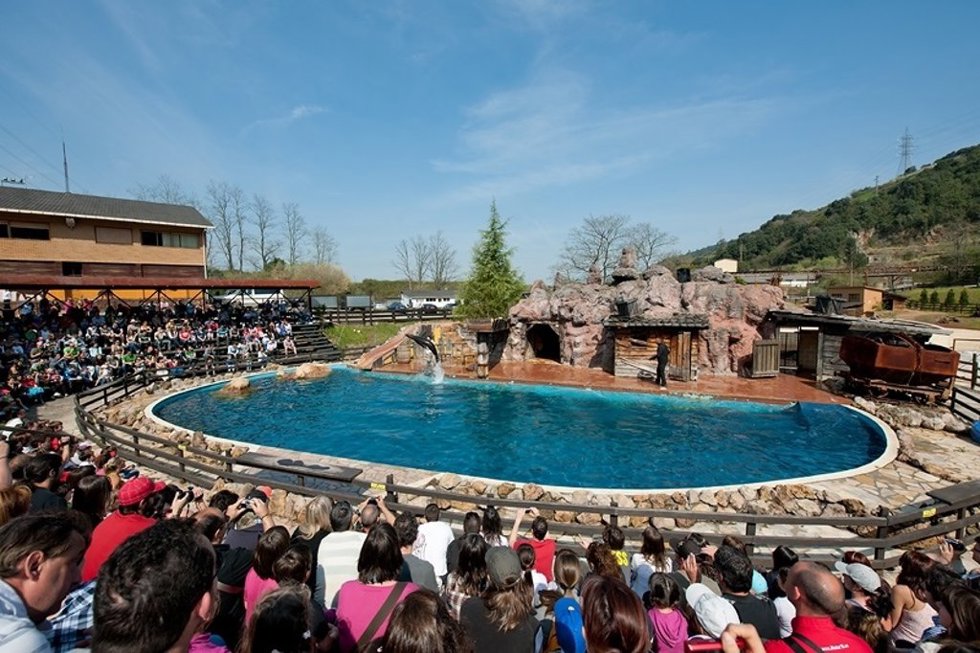 Recinto de leones marinos del parque de la Naturaleza de Cabárceno
