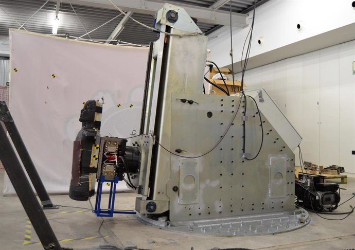 Cañón del Laboratorio del Impacto del I3A, ubicado en el TechnoPark de Alcañiz (Teruel).