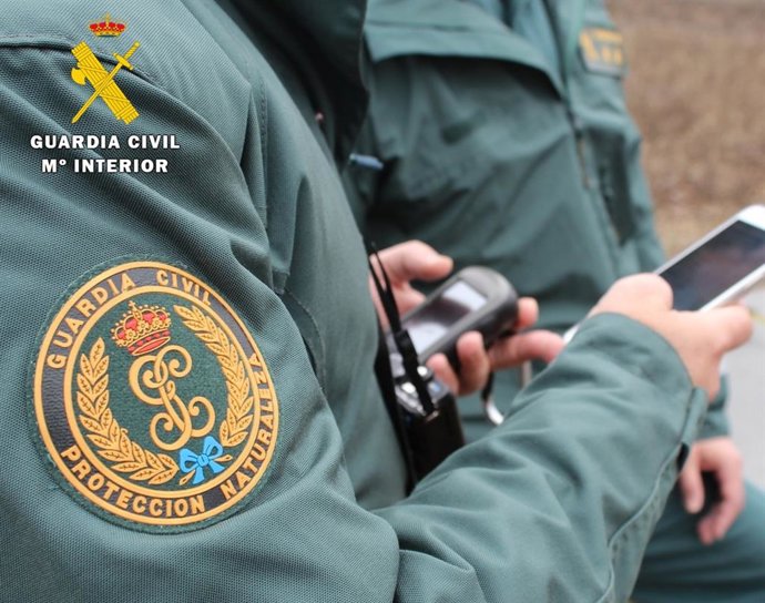 Varios agentes del Seprona durante las pesquisas para dar con la autora de la suplantación.