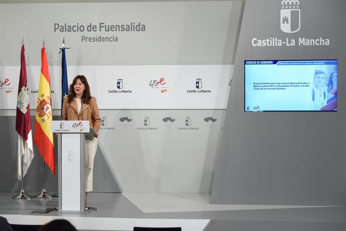 La portavoz del Gobierno de Castilla-La Mancha, Blanca Fernández