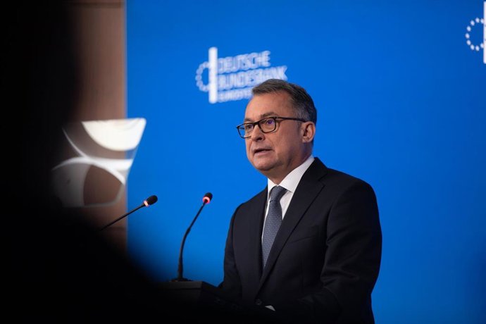 Archivo - HANDOUT - 11 January 2022, Frankfurt_Main: Joachim Nagel, new President of the German Federal Bank (Deutsche Bundesbank), speaks during the Bundesbank's change of office ceremony. In a virtual ceremony, the Bundesbank in Frankfurt bid farewell