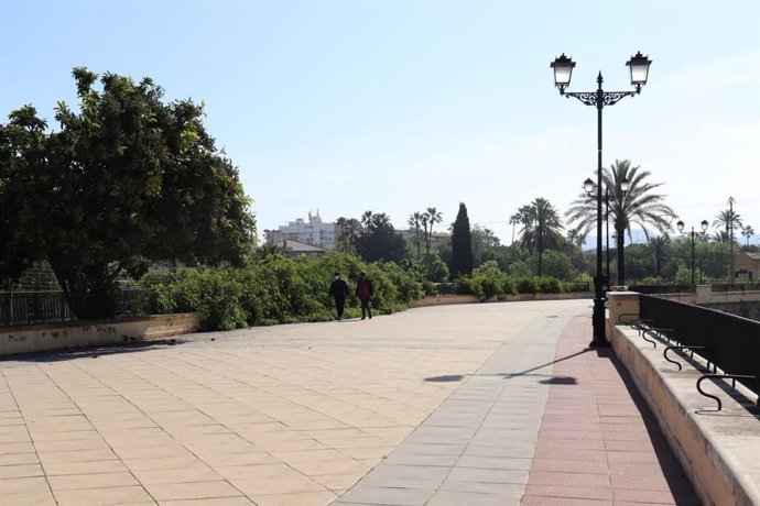 Vista del paseo de El Malecón en Murcia