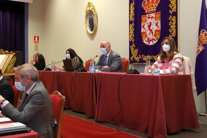 El presidente de la Diputación de Córdoba, Antonio Ruiz, durante el Pleno de la institución provincial.