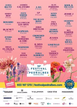 Cartel del Festival Jardins Pedralbes de Barcelona