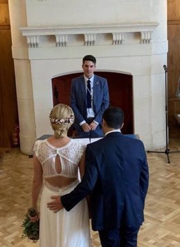 El portavoz del PSOE de Santander en una boa en el Palacio de la Magdalena