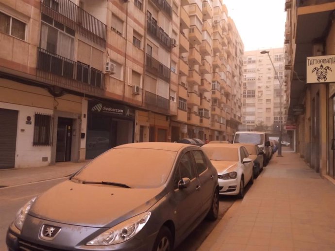 Efectos de la calima en Almería.