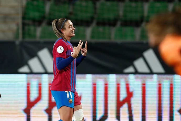 Archivo - Alexia Putellas of FC Barcelona celebrates a goal during the Spanish Women Supercup, Semi final 1, football match played between FC Barcelona and Real Madrid at Ciudad del Futbol on January 19, 2022, in Las Rozas, Madrid, Spain.