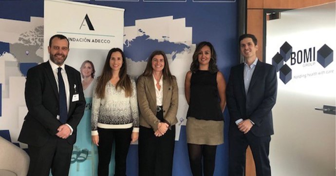 Equipo Bomi Group España y Fundación Adecco.