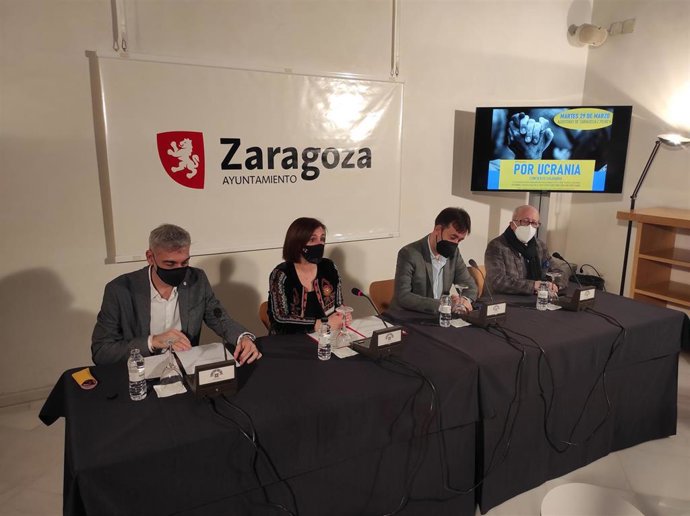 Presentación del concierto solidario 'Por Ucrania', que tendrá lugar el próximo 29 de marzo, en el Auditorio de Zaragoza.