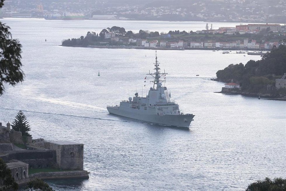 Archivo - La fragata 'Blas de Lezo' zarpa desde Ferrol para integrarse en la agrupación permanente número 2 de la OTAN en el Mar Negro, en enero de 2022