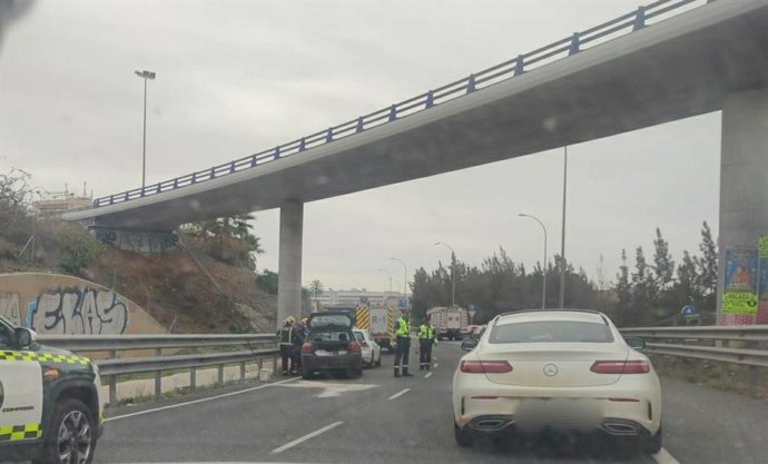 Accidente en la MA-20 en Málaga capital