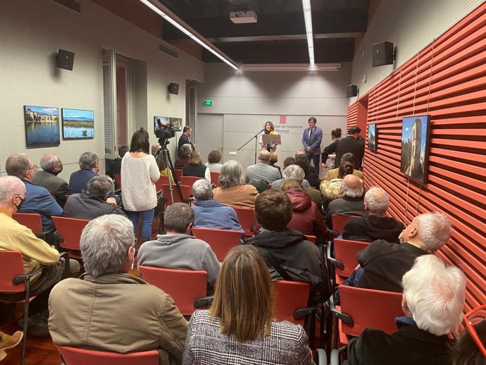 La consellera de Presidencia de la Generalitat, Laura Vilagr, en la Casa de la Generalitat de Perpignan (Francia)