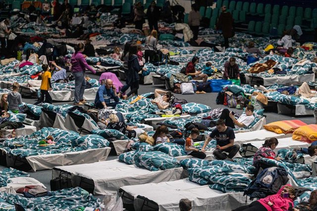 Refugiados ucranianos en Polonia. 