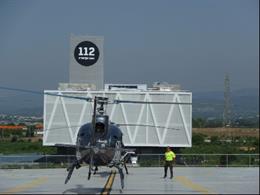 Un helicóptero del servicio de emergencias