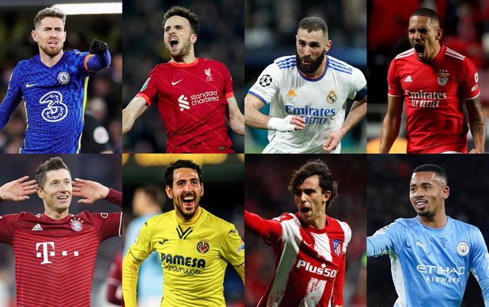 Los ocho equipos clasificados para cuartos de final de la Champions League 2021-22