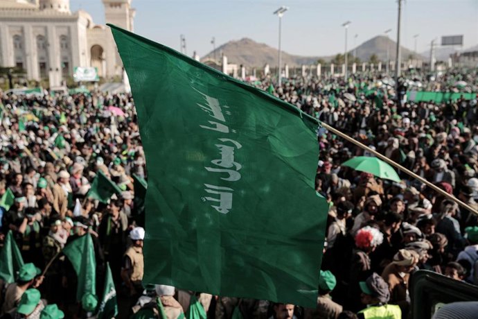Archivo - Celebración de rebeldes huthis en Saná, Yemen