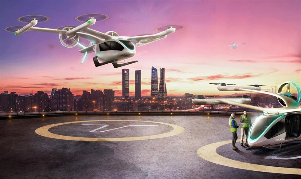 Vehículo volador eVTOL de Eve y en el que ha invertido Acciona