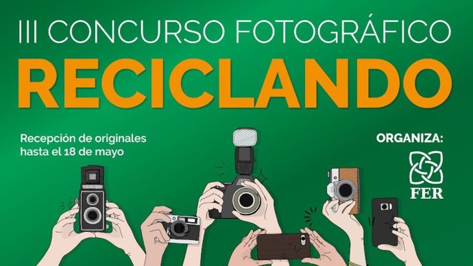 Cartel el concurso de fotografía sobre reciclaje organizado por FER