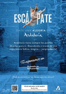 Cartel de 'Escápate. Date una alegría en Andalucía'