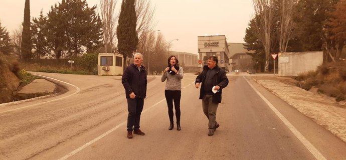 Visita de la Diputación de Granada a la carretera de Alhendín.