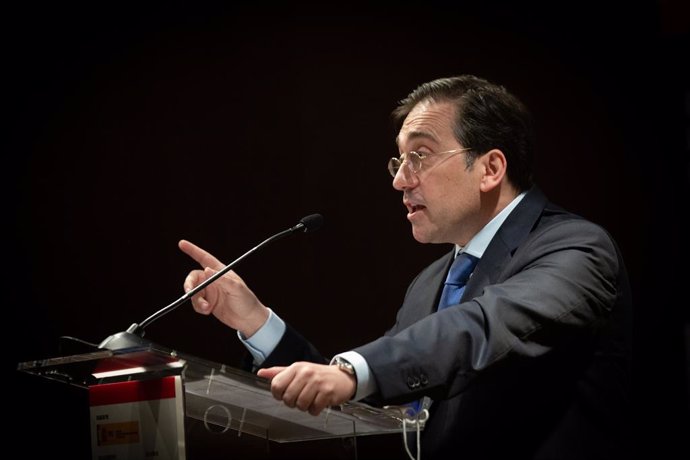 El ministro de Asuntos Exteriores, UE y Cooperación, José Manuel Albares, en el seminario 'Europa y España ante el Indopacífico: retos para la gobernanza global y de seguridad'