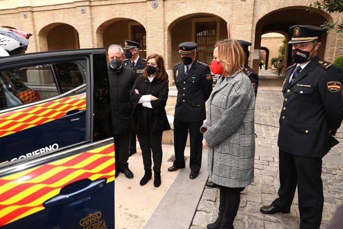 Presentación de los nuevos vehículos de la Unidad Adscrita de la Policía, en el Edificio Pigantelli.