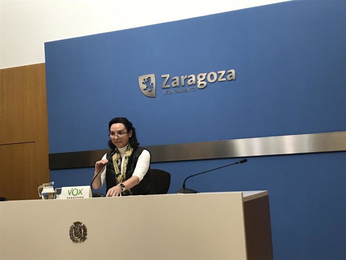 La concejal del grupo municipal de VOX el Ayuntamiento de Zaragoza, Carmen Rouco