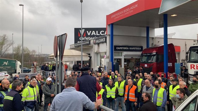 Movilización de transportistas de Hiru.