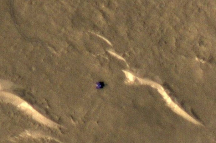 Imkagen del rover Zhurong captado desde la órbita de Marte