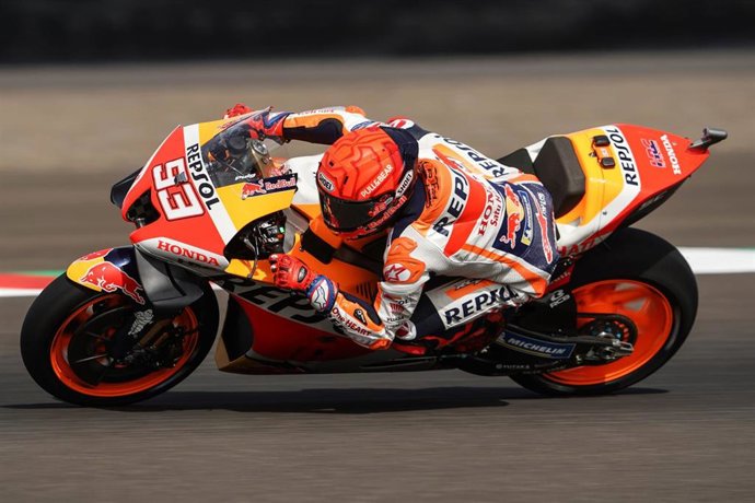 Marc Márquez en los entrenamientos libres del circuito de Mandalika
