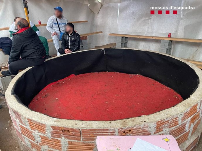 El área donde se llevaban a cabo las peleas de gallos.