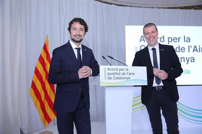 El president del Port de Barcelona, Dami Calvet, i el del Port de Tarragona, Josep Maria Cruset