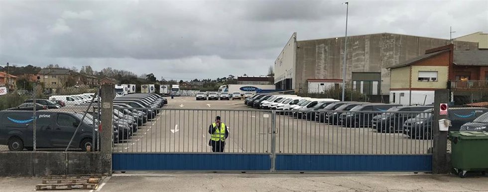 Instalaciones de la empresa de reparto de Amazon en Cantabria