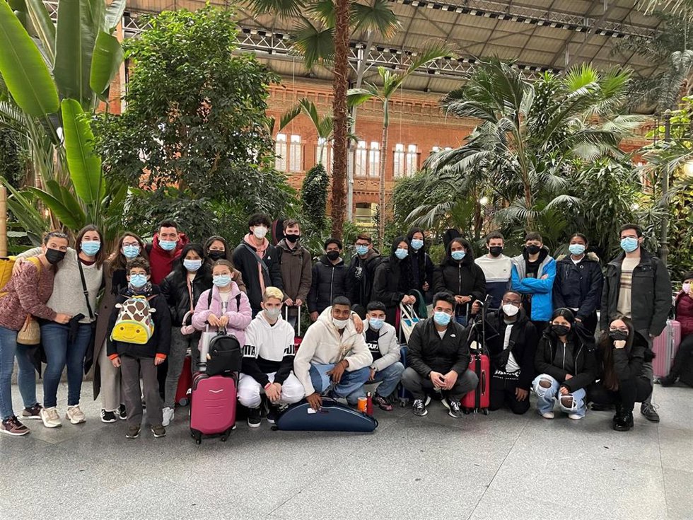 Algunos de los niños que participarán en el concierto del Palau de la Música Catalana organizado por Red Música Social.