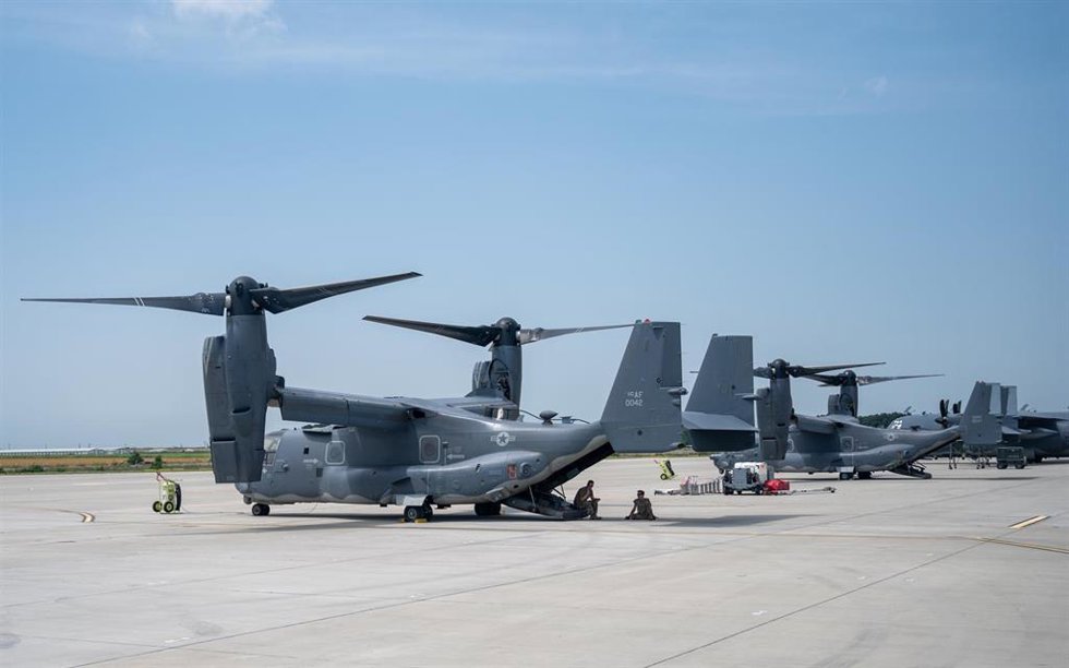 Archivo - Avión V-22 Osprey de la OTAN en Turquía