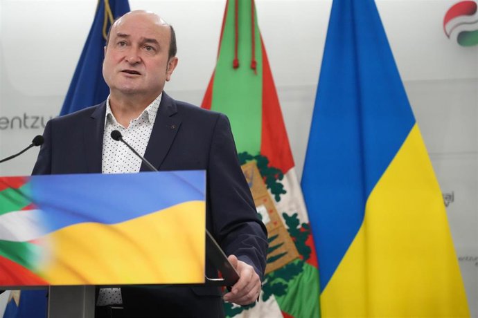 El presidente del EBB del PNV, Andoni Ortuzar, este sábado en Bilbao