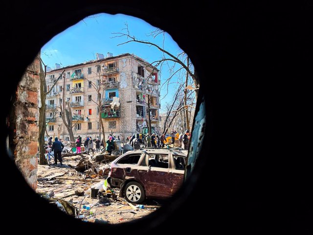 Bombardeo en Kiev, Ucrania