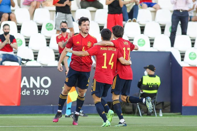 Archivo - Hugo Guillamon of Spain U21 celebrates a goal during the international friendly match played between Spain U21 and Lithuania at Municipal de Butarque stadium on Jun 07, 2021 in Leganes, Madrid, Spain.