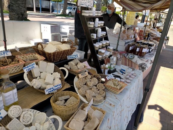 IMagen de archivo de un puesto de artesanía en España