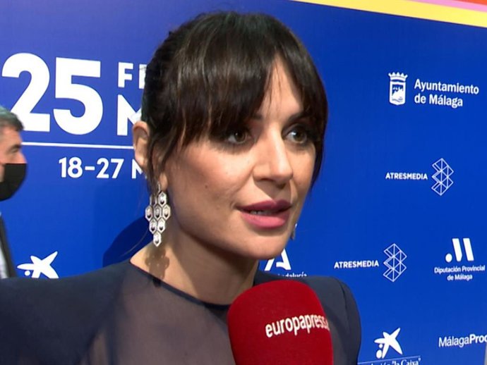 Miren Ibarguren durante la presentación de 'El Test' en la 25 edición del Festival de cine Málaga.