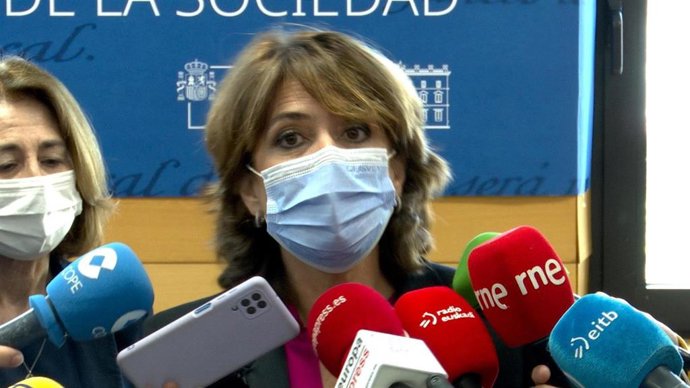 La fiscal general del Estado, Dolores Delgado, en un  acto en Bilbao.