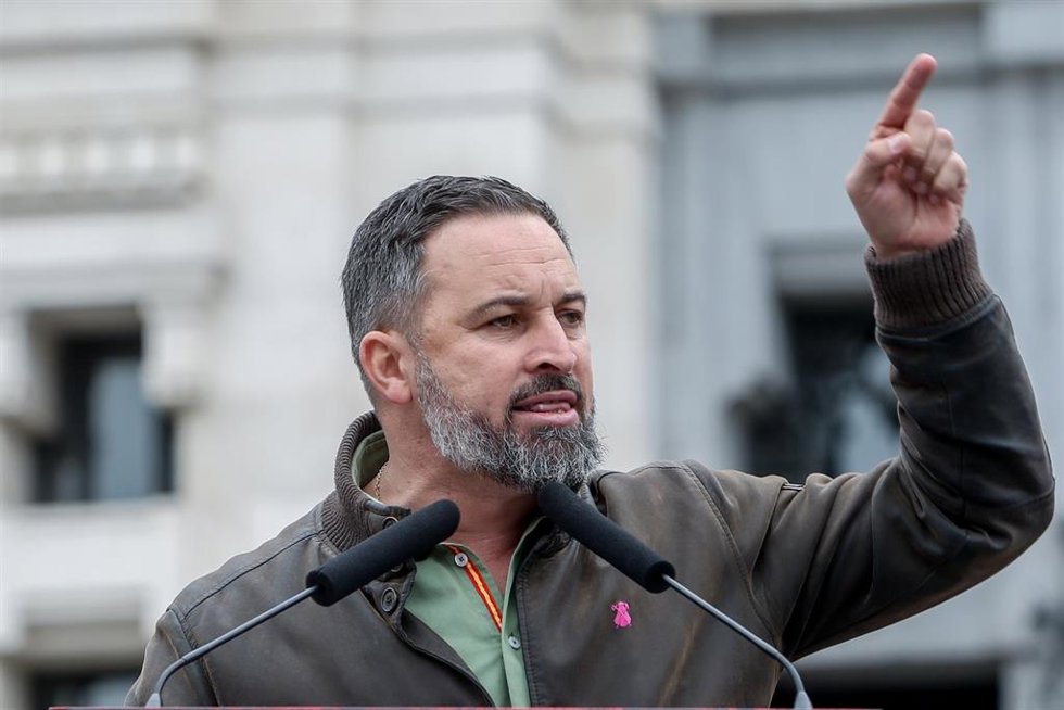 El líder de Vox, Santiago Abascal,